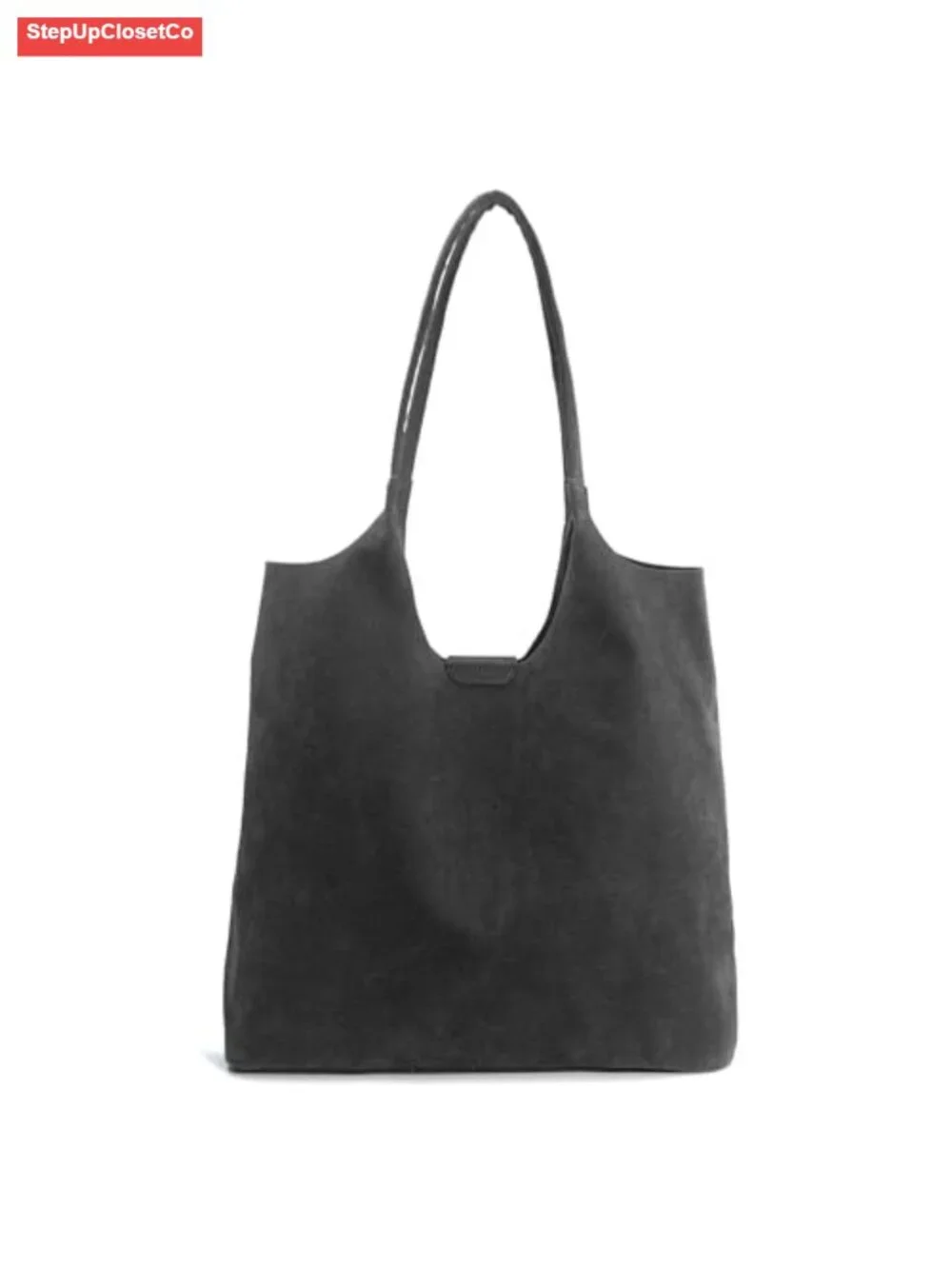 Faux Suede Tote Bag Hobo Handbag for Women Magnetic Closure Vegan Leather Purse